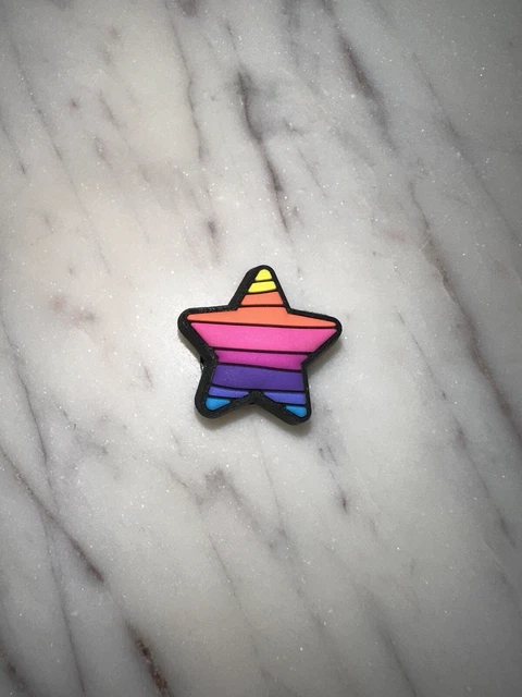 90s multicolored star • authentic jibbitz • crocs shoe charms