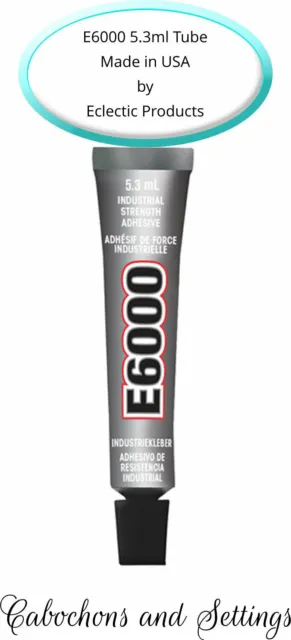 6 x  e6000 Industrial Pendant Jewellery, Doll, Auto Glass Glue 5.32ml /.18fl.Oz