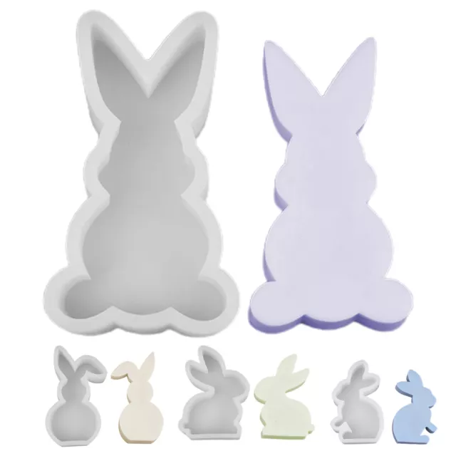 Easter Rabbit Silicone Candle Moulds Moulds DIY Handmade Soap Making*1/2