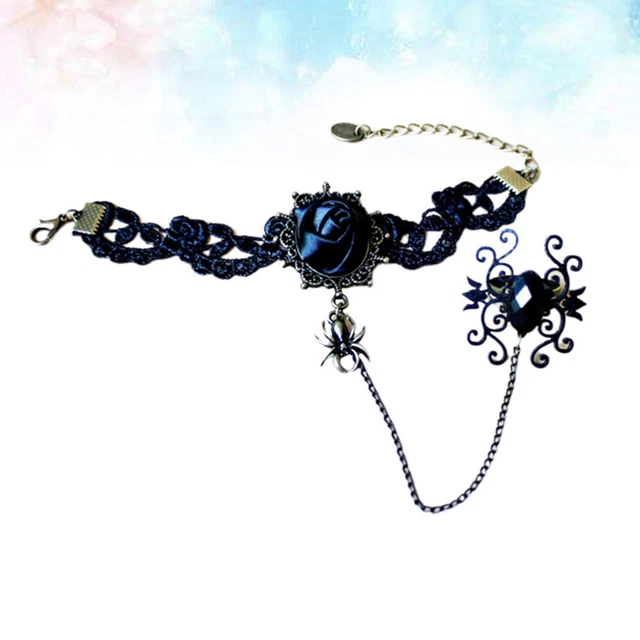 Bague Bracelet En Dentelle Bagues Vintages Crâne Gants Halloween