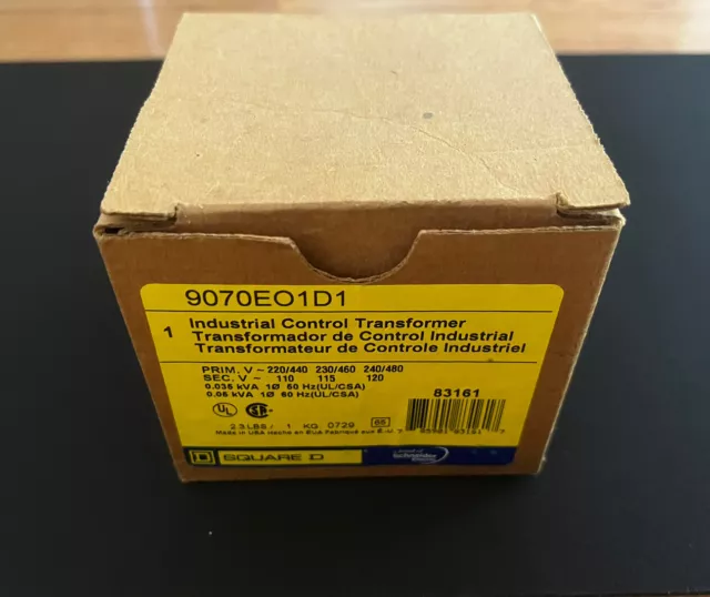 Square D 9070Eo1D1 Industrial Control Transformer