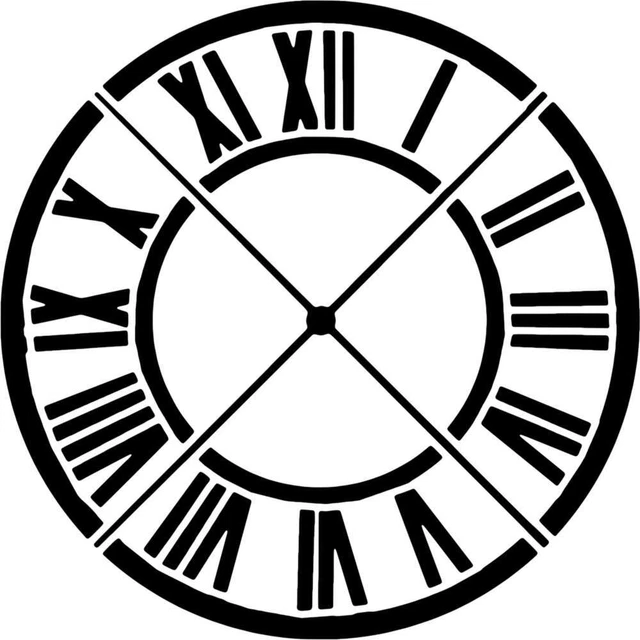 'ROMAN NUMERAL CLOCK Face' Wall Stencils / Templates (WS010823) EUR 17
