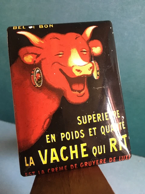 ANCIENNE PLAQUE PUBLICITAIRE La VACHE QUI RIT - Benjamin RABIER fromage