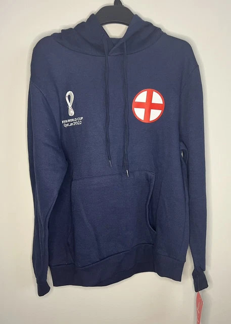 Official Fifa World Cup Qatar 2022 Navy Blue England Medium Jumper Hoodie BNWT