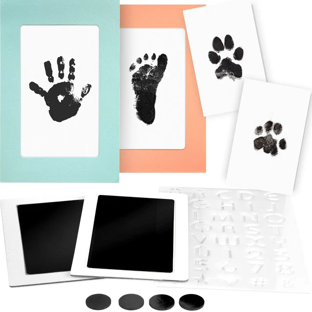 13PCS, Baby Hand and Footprint Kit - Non-Toxic Baby Keepsake Inkless Hand