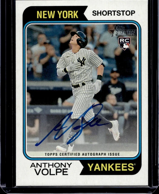 2024 TOPPS HERITAGE Baseball Anthony Volpe Yankees ROAAV RC Real One