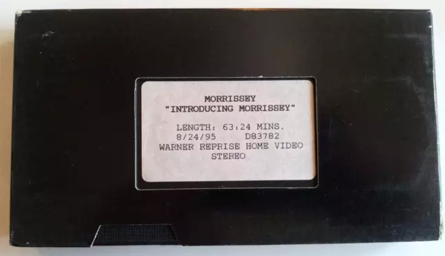 MORRISSEY Introducing Morrissey VHS Tape Rare THE SMITHS 1995 Promotional