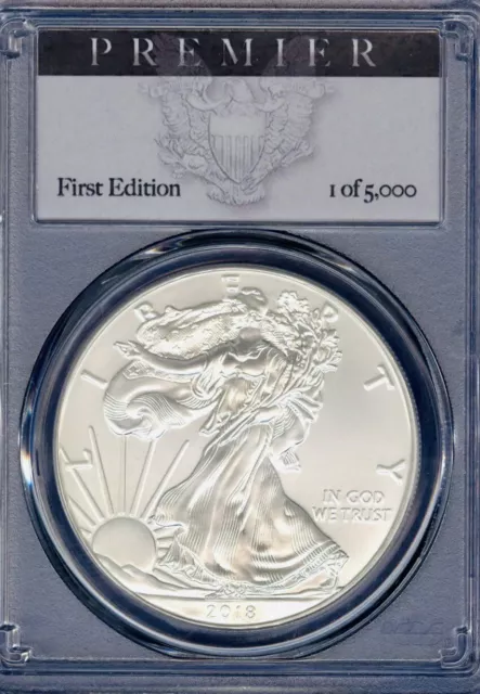 2018 American Silver Eagle Premier PCGS-MS70 First Edition 1 of 5000