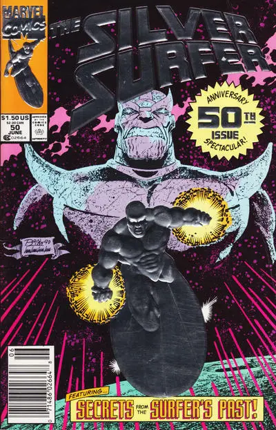 SILVER SURFER (Vol. 3) #50 F/VF, Newsstand, Marvel Comics 1991 Stock Image