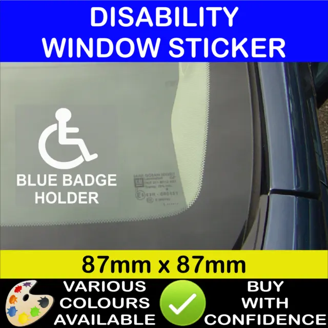 Disabled Stickers Car Window Signs Adhesive Vinyl Disability Handicapped Aids