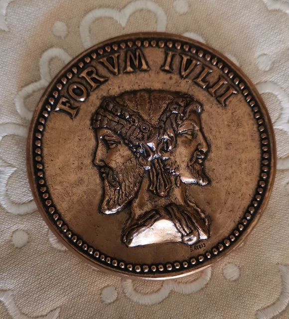 Médaille Plaque Ovale En Bronze 1980 - Tunnel Du Fréjus Italie - Rare 63mm