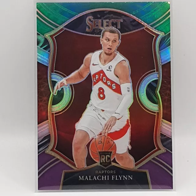 Malachi Flynn Autographed 2020-21 Panini Select Red Wave Prizm