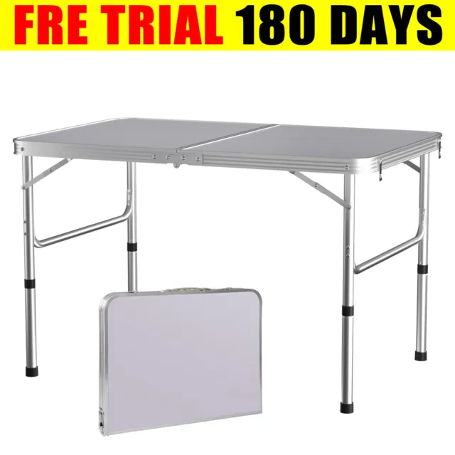 Folding Camping Table Trestle Picnic Party Catering BBQ 4ft 5ft & 3ft Heavy Duty