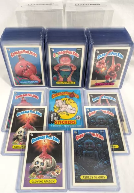 1987 Topps Garbage Pail Kids 8th Series OS8 MINT 88 Card Set in NEW TOPLOADERS