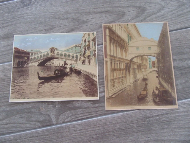 LOTTO 2 VECCHIA FOTO Venezia 1890 ITALIA ITALIA COLORATA