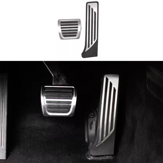 For Alfa Romeo Stelvio Giulia 2017-21 Silver Brake Pedal Accelerator Pedal Trim