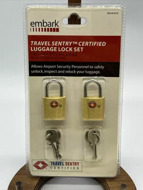 2 Pk Embark Travel Sentry Certified Luggage Locks Airport TSA Approved NEW