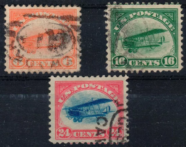 USA 1918 - MiNr. 248 bis 250 gestempelt