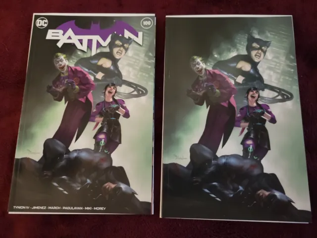 Batman #100 Miguel Mercado Trade & Virgin Variant Cover Set - NM Joker Punchline