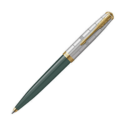 Parker 51 Premium Ballpoint Pen in Forest Green with Gold Trim - NEW in Box