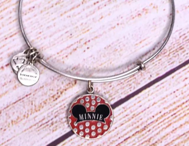 Alex and Ani Disney Minnie Mouse Ears Red Silver Bracelet