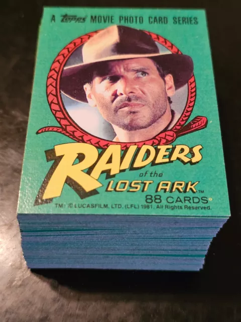 1981 Topps Indiana Jones Raiders of the Lost Ark conjunto completo de 88 cartas 1-88