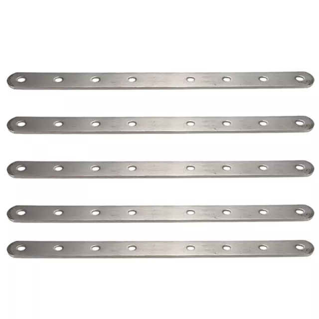 5X Metal 8 Holes Flat Straight  Corner Brace Angle Bracket 250mm V4F18629