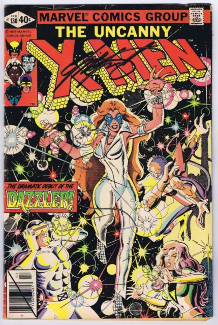 X-Men #130 VG Signed w/COA Chris Claremont 1st App Dazzler 1980 Marvel Comics