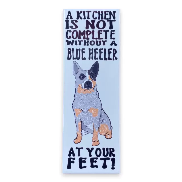 Blue Heeler Australian Cattle Dog Magnet Kitchen Decor Gift 1.5x4.5" Handmade
