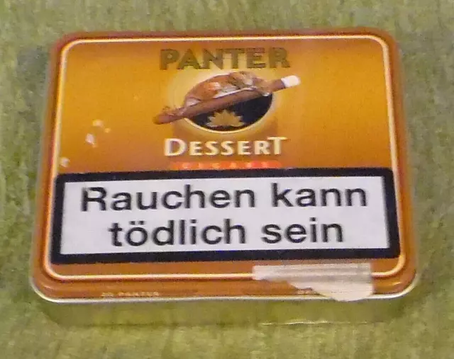 Alte Dose , Blechdose , Zigarrendose , Panter Dessert , 20 Cigars , Holland