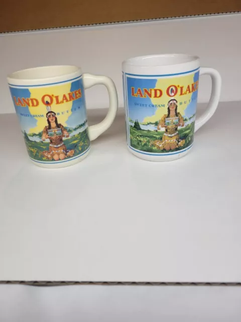 Land O' Lakes Sweet Cream Butter Coffee Cup/Mugs Native Maiden.