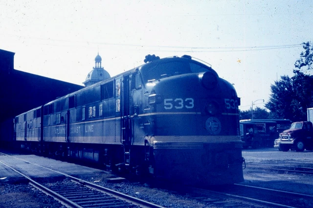 ORIGINAL ANSCOCHROME RAILROAD SLIDE ACL ATLANTIC COAST LINE 533 EMD E7A train