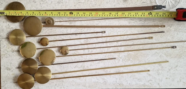 Clock Pendulums Brass Vintage Complete Job Lot Pendulums Clock Pendulums Brass Vintage Complete Job Lot Pendulums