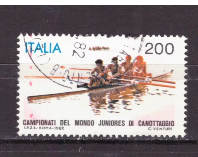 FRANCOBOLLI Italia Repubblica  1982 Mondiali Canottaggio 200 L SAS1606