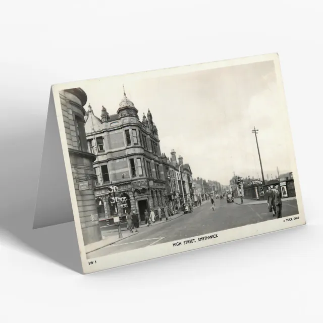 GREETING CARD - Vintage Staffordshire - High Street, Smethwick