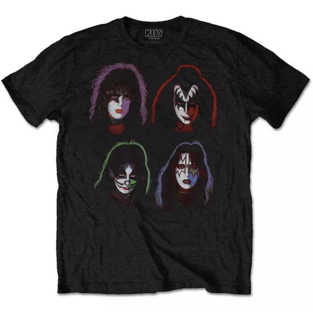 Kiss Paul Stanley Gene Simmons Portraits Official Tee T-Shirt Mens