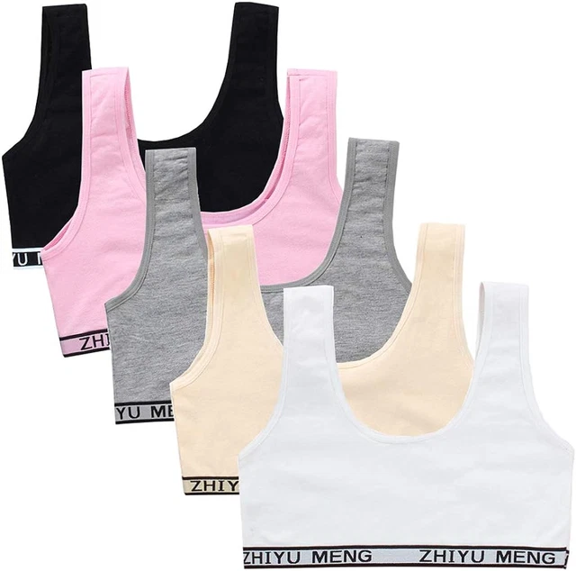 Lot De 5 Filles Brassieres Dentelle,Bra Gilet Sous-Vêtements Bustier Fille Souti
