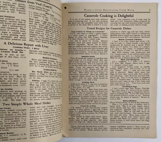 1929 Montgomery Ward & Co Windsor Oven Regulator Vintage Cook Booklet Recipes 3