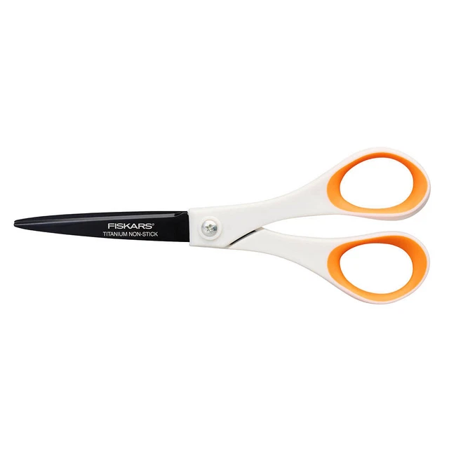 FISKARS® Antihaftschere Non Stick™ weiß, orange 18,0 cm