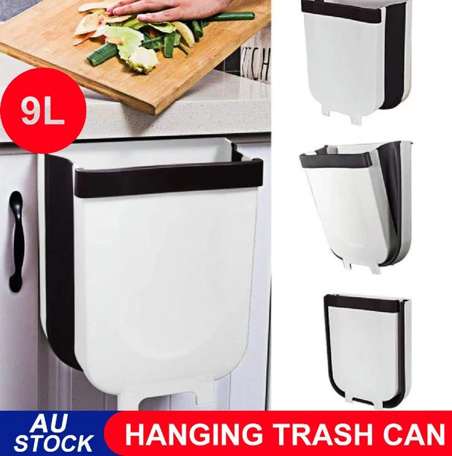 WALL MOUNTED FOLDABLE Waste Bin Kitchen Door Cupboard Hanging