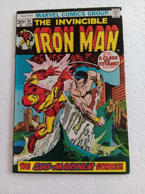 THE INVINCIBLE IRON MAN Comic Vol. 1, No. 54 (Marvel January 1973).  VERY NICE!