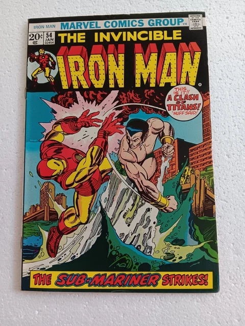 THE INVINCIBLE IRON MAN Comic Vol. 1, No. 54 (Marvel January 1973).  VERY NICE!