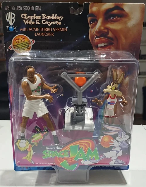 VTG 1996 SPACE Jam Charles Barkley & Wile E. Coyote Action Figure