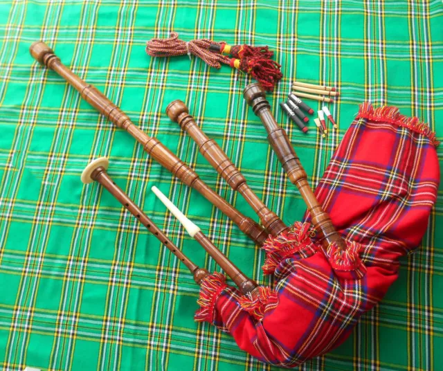 SCOTTISH GREAT HIGHLAND BAGPIPE ROSEWOOD FULL SET/Dudelsack,Gaita,BAGPIPES