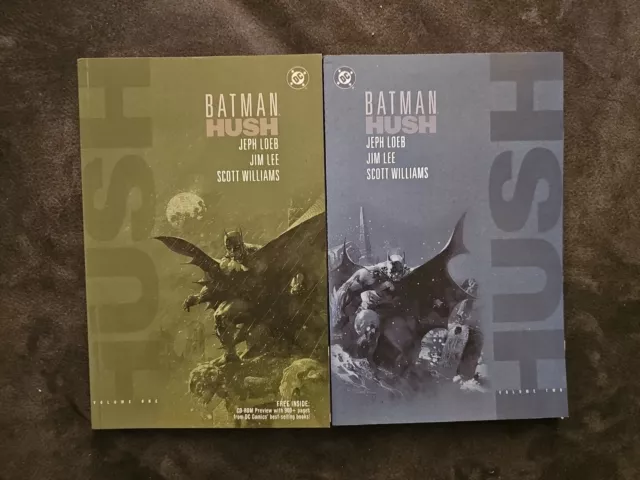 Batman HUSH/Hush 1+2  Graphic Novels/tpb lot-set RARE. 2003. Ohne Promo DVD US