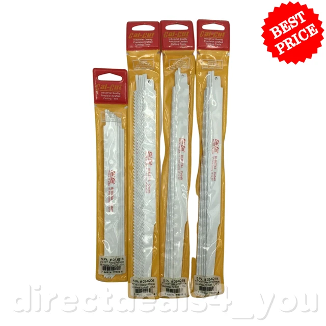Cal-Cut Industrial Quality 9"x18T, 12"x6T, 12"x18T Recipro Blade Set, 5 pk each