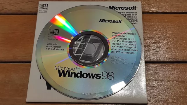 MICROSOFT WINDOWS 98 manuale con licenza e CD installazione Usato