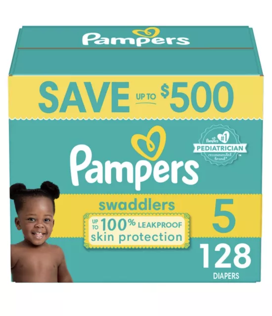Pampers Swaddlers Active Baby Diapers Super Pack - Size 5- 128