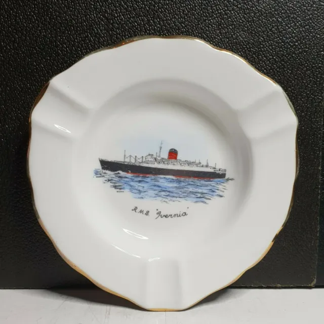 Cunard line Ivernia Salisbury Bone China ceramic ashtray