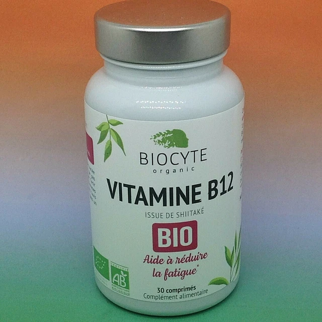 Biocyte Vitamine B12 09/2023 30 Comprimes Aide A Reduire La Fatigue
